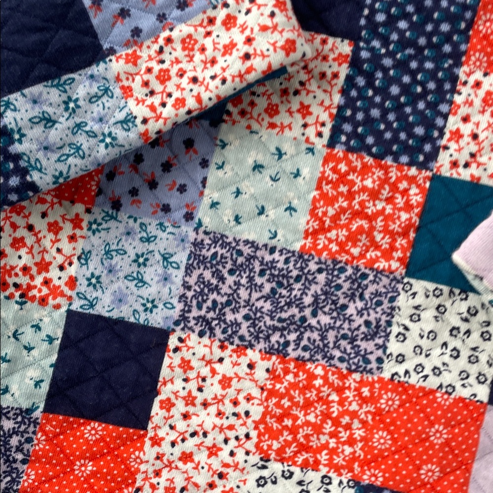 Lands’ End Quilted Patchwork Pullover Sweatshirt … - image 6